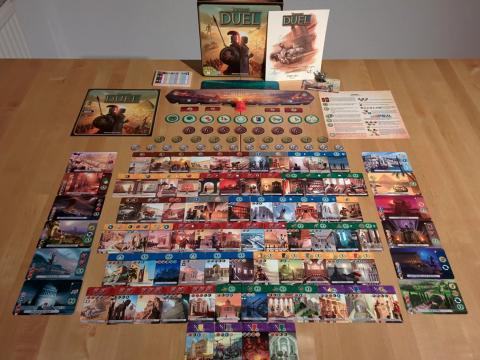 7 Wonders Duel Box Content