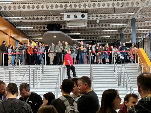 Queue to enter UKGE 2023